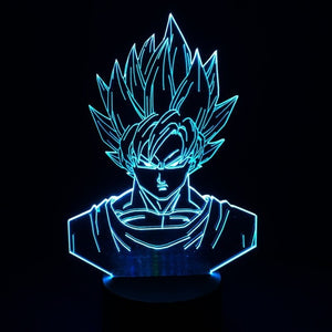 Lampe 3D Dragon Ball Z Goku Super Saiyan – Le monde des lampes